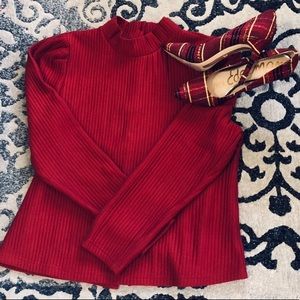 NEW mock neck button up sweater holiday party